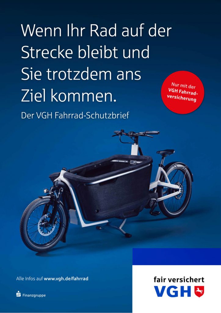Plakat zur Werbekampagne für die Fahrradversicherung