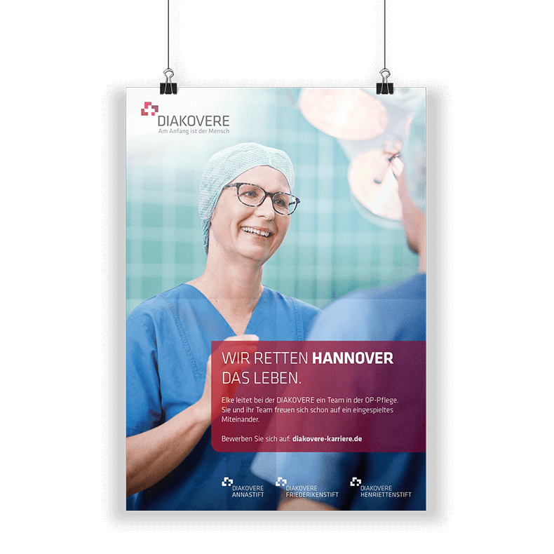 Plakat aus der Werbekampagne für neue Mitarbeiter