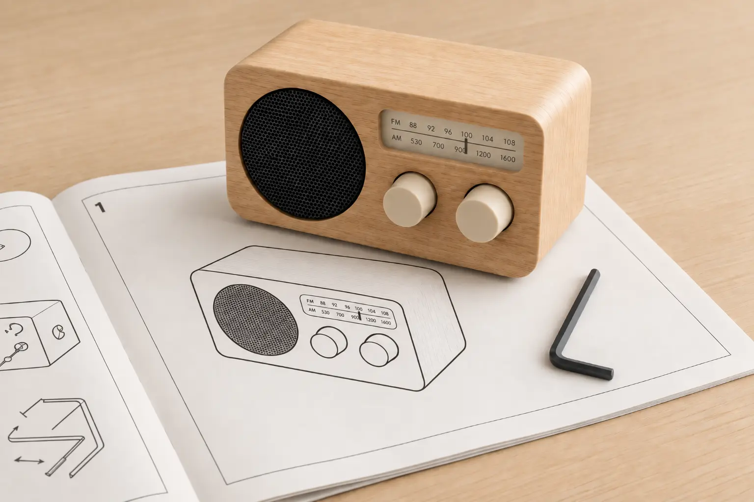Ein Radio, bereit für einen Funkspot